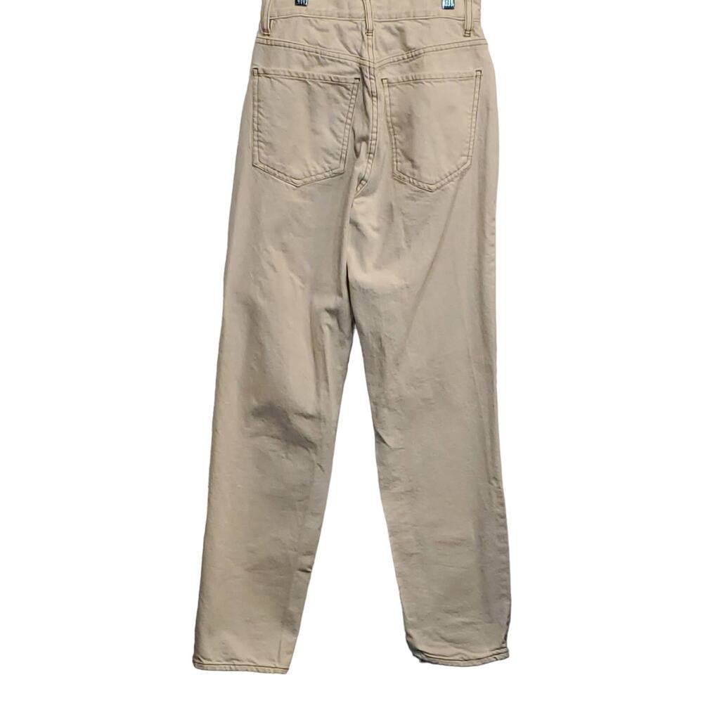 Pacsun Cream Wash Dad Jean Straight Frayed Distressed Ripped Jeans 24 - Picture 4 of 10